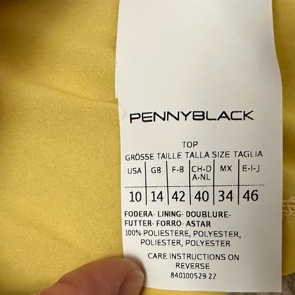 Pennyblack pleated yellow tank top with separate lining - Picture 10 of 14